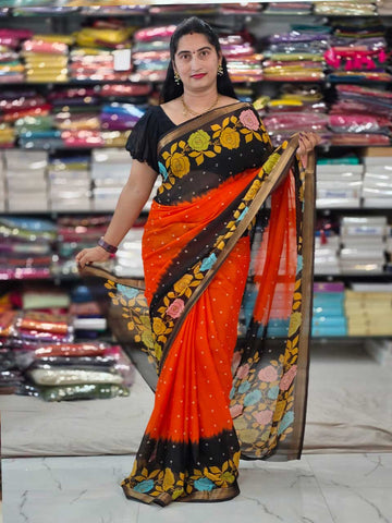 2D Bandhani Floral Georgette-F186
