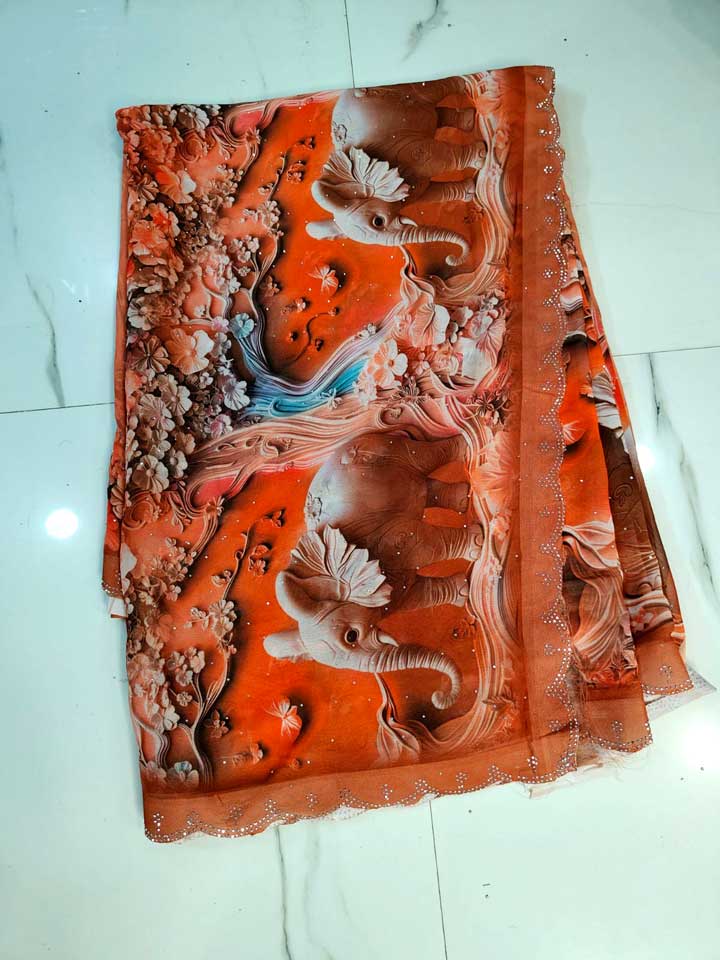 3D digital micro Georgette okay F224