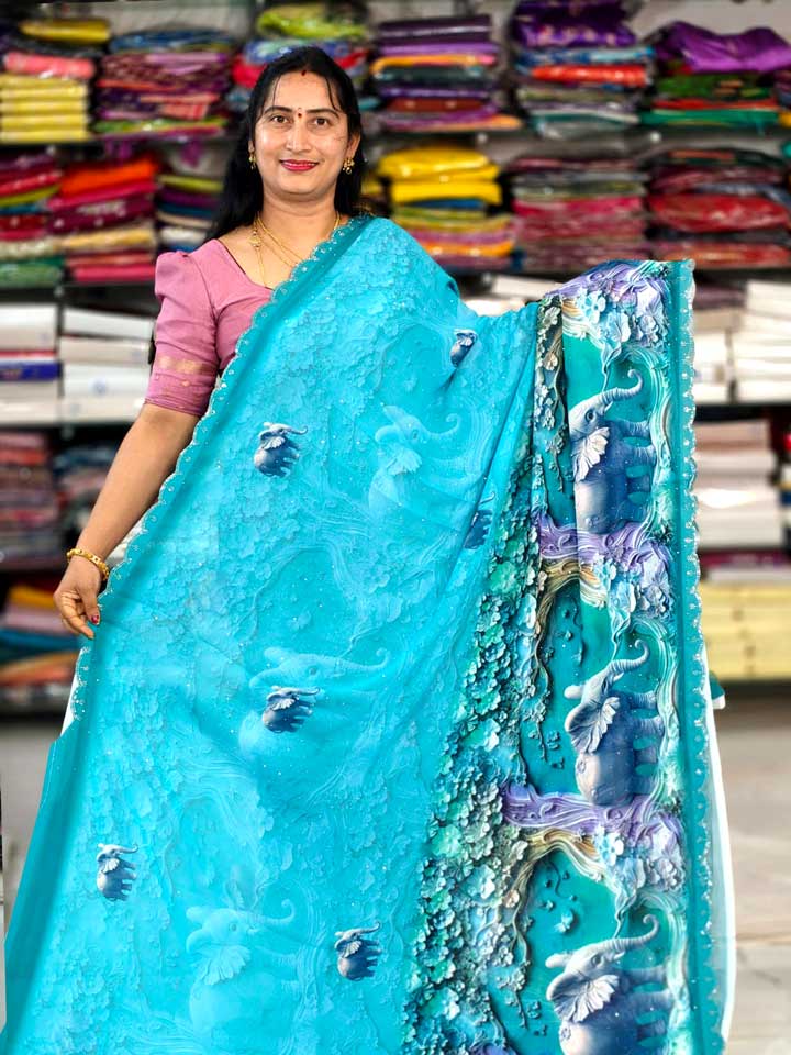 3D digital micro Georgette okay F224