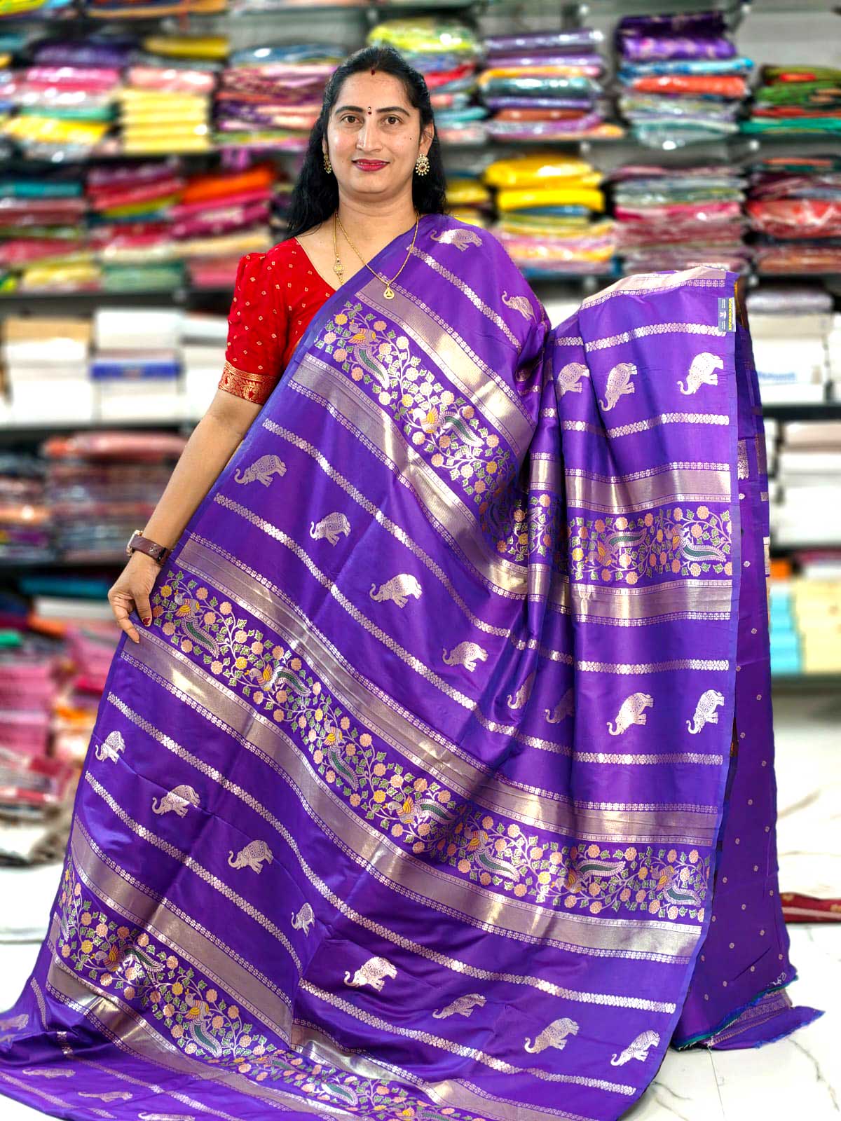 Meenakari Munga Pattu _F227