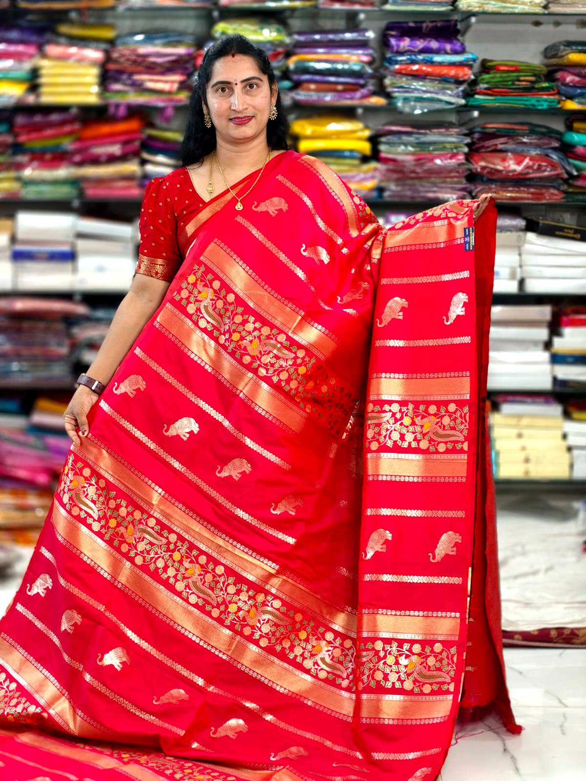 Meenakari Munga Pattu _F227