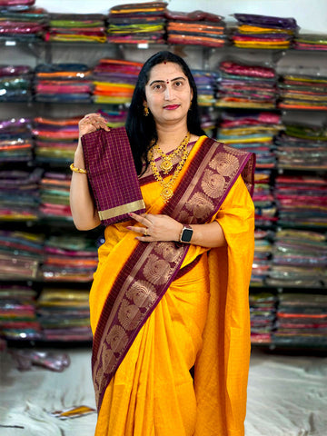 Georgette with Kanchi Border-348