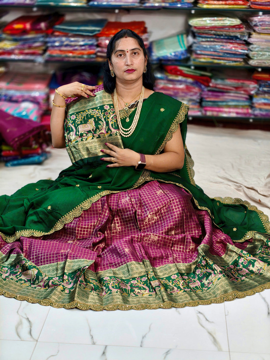 Vintage halfsaree 299