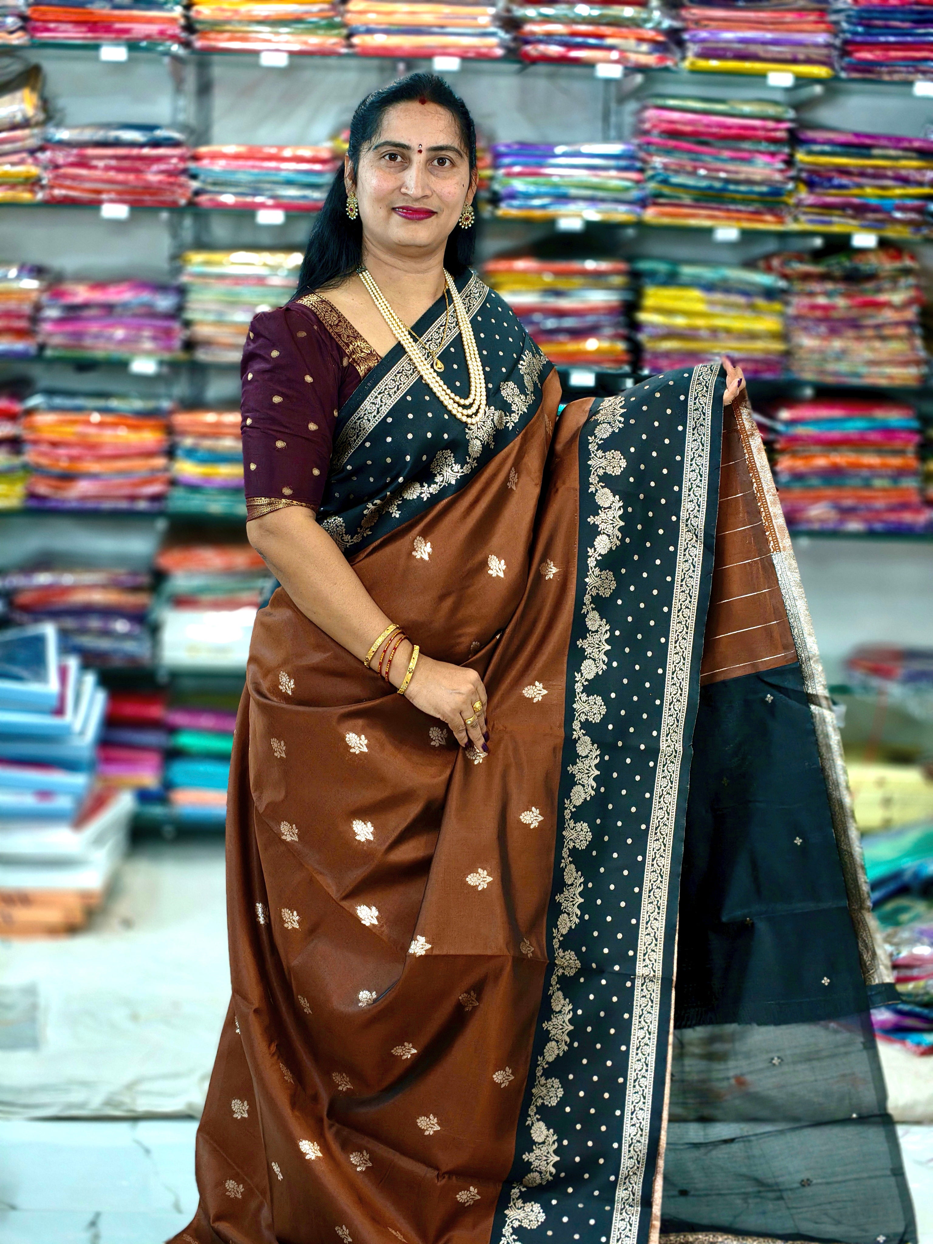 Semi Banaras pattu silk F271