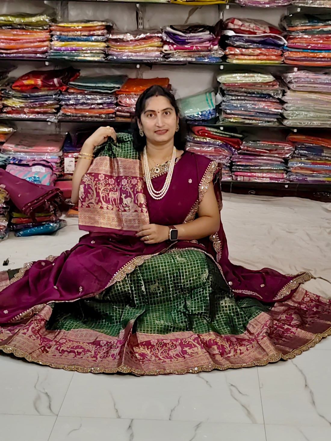 Vintage halfsaree 299
