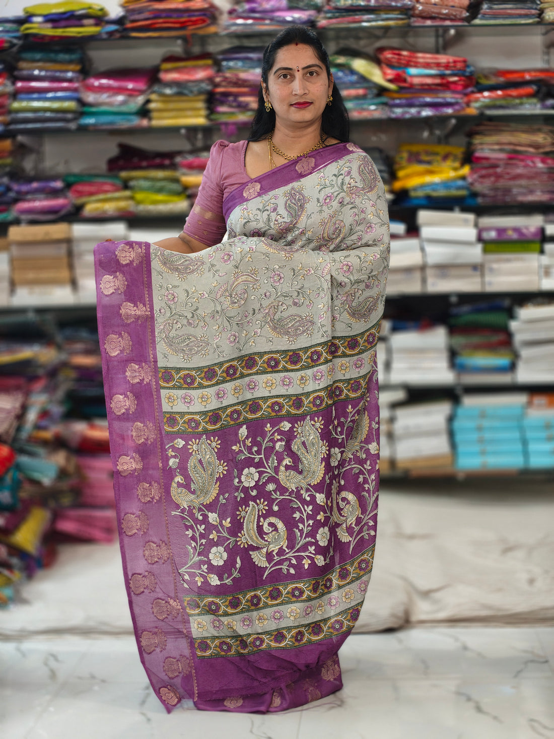 Kalamkari Georgette F235
